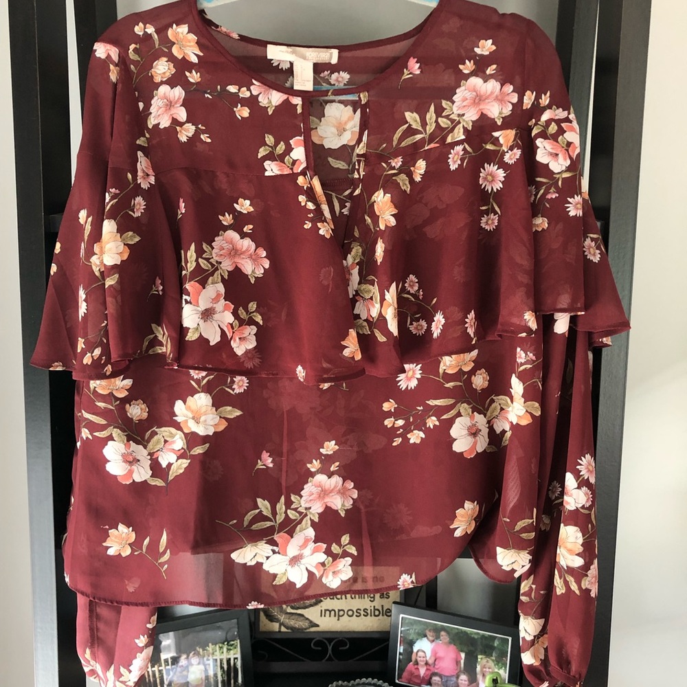 Forever 21 sheer blouse